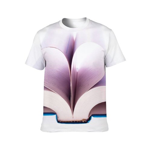 yanfind Adult Full Print Tshirts (men And Women) Love Heart Pages Concept Reading Study Romantic Valentine Emotion