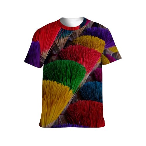 yanfind Adult Full Print T-shirts (men And Women) Wood Art Summer Leaf Flower Creativity Outdoors Contrast Flora Growth Rainbow Coloring