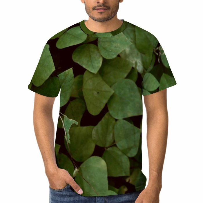 yanfind Adult Full Print T-shirts (men And Women) Love Texture Abstract Luck Leaf Ground Outdoors Flora Growth Soil Romance