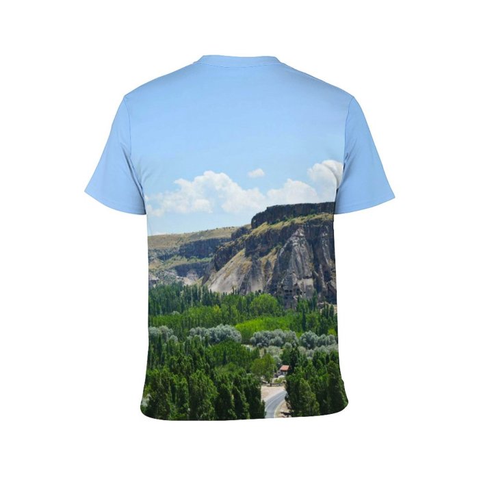 yanfind Adult Full Print T-shirts (men And Women) Wood Park Tree Cliff River Travel Rock Outdoors Sight Scenic