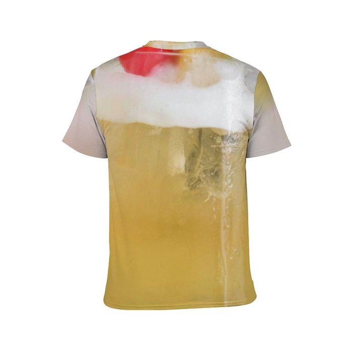 yanfind Adult Full Print T-shirts (men And Women) Summer Cocktail Glass Juice Lemon Health Fruit Juicy Delicious Tropical Lemonade