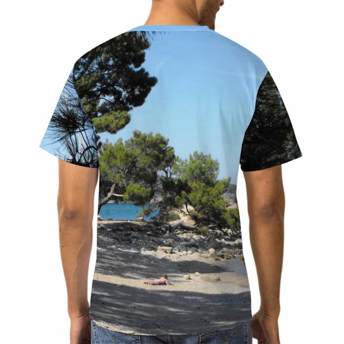 yanfind Adult Full Print Tshirts (men And Women) Antalya Phazelia Ancient City Port Gulf Beach Coast Landscape