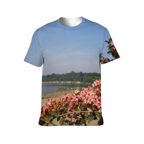 yanfind Adult Full Print T-shirts (men And Women) Landscape Trees Woods Sea Flowers Beach Shore Sky