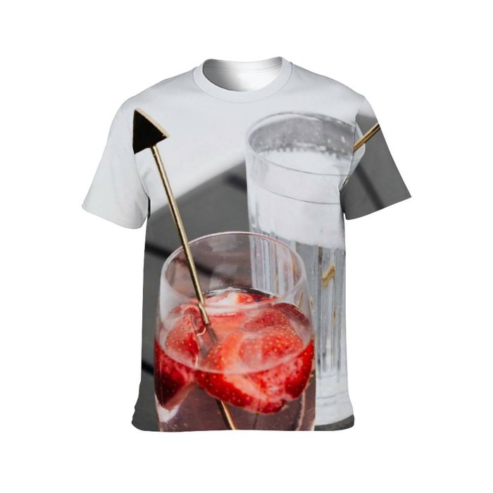 yanfind Adult Full Print T-shirts (men And Women) Wood Summer Cocktail Health Fruit Juicy Delicious Juice Cool Vodka