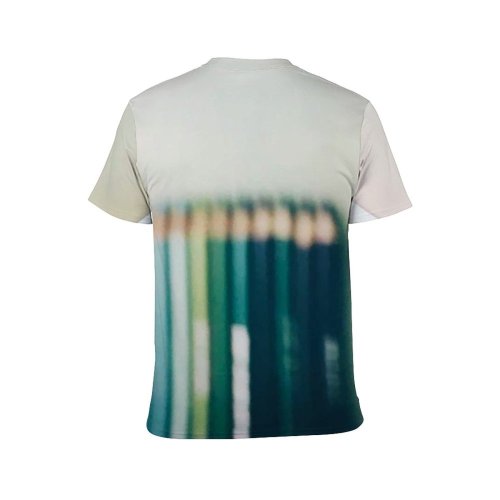 yanfind Adult Full Print T-shirts (men And Women) Wood School Creativity Row Still College Rainbow Crayon Pastel Coloring