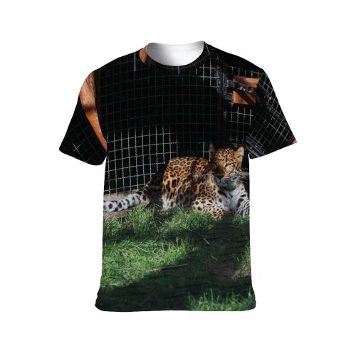 yanfind Adult Full Print T-shirts (men And Women) Wood Big Fur Cat Wild Hunter Jungle Leopard Wildlife Danger