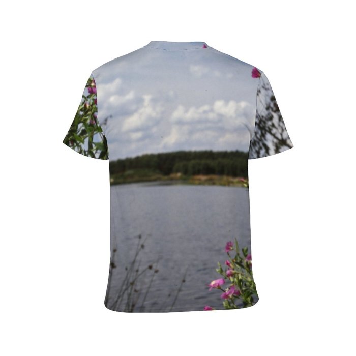 yanfind Adult Full Print T-shirts (men And Women) Landscape Trees Woods Forest Flowers Lake