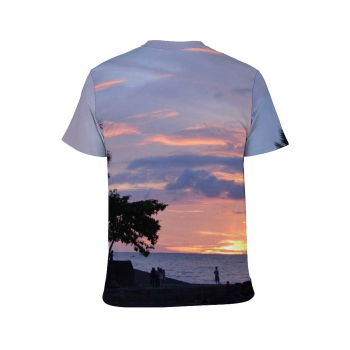 yanfind Adult Full Print Tshirts (men And Women) Fishing Sunset Landscape Dawn Breaking