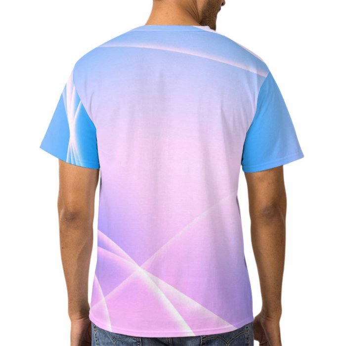 yanfind Adult Full Print Tshirts (men And Women) Light Purple Streak Streaks Desktop Abstract 3d Design Digital Flares