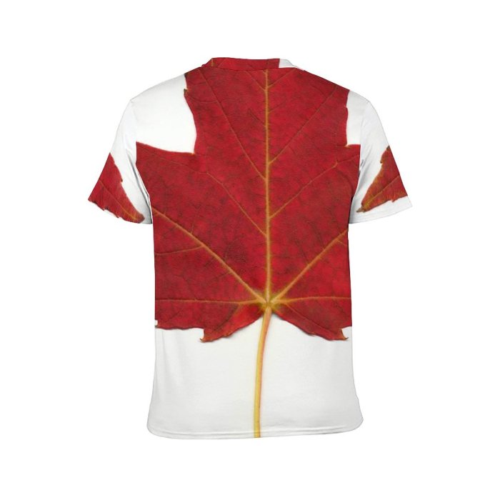 yanfind Adult Full Print Tshirts (men And Women) Maple Leaf Canadian Flora Floral Plant Vein Veins Stem Foliage Canadiana