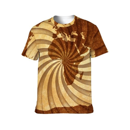 yanfind Adult Full Print Tshirts (men And Women) Flag Sheet Aged Old Vintage Grunge Grungy Texture Backdrop Globe Sepia Continent