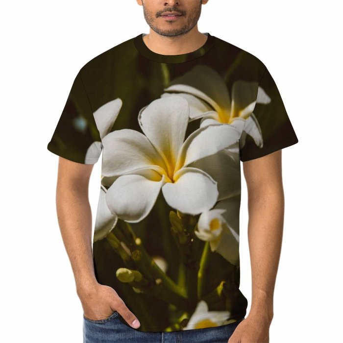 yanfind Adult Full Print T-shirts (men And Women) Summer Garden Leaf Flora Growth Blooming Tropical Zen Flores Delicate