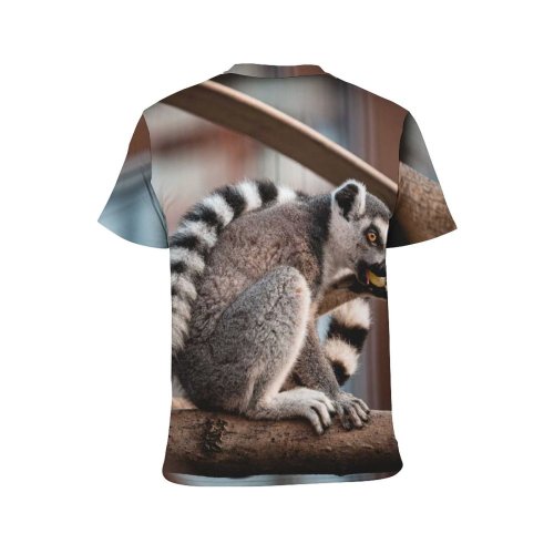 yanfind Adult Full Print T-shirts (men And Women) Wood Monkey Outdoors Wild Family Wildlife Primate Climb Stripe Jewelry Band