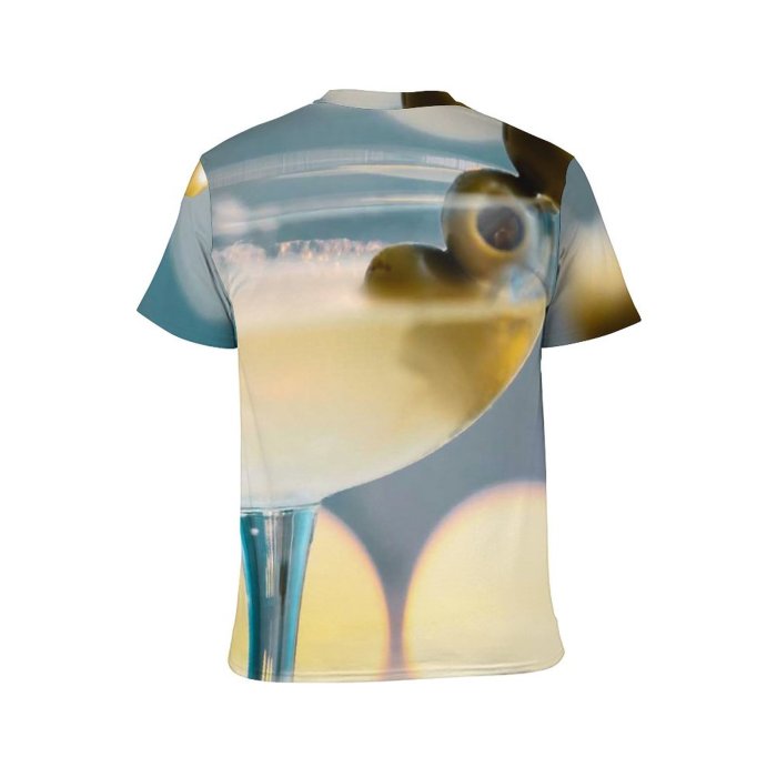 yanfind Adult Full Print T-shirts (men And Women) Vacation Summer Party Glass Luxury Christmas Shining Tropical Sparkling Vodka