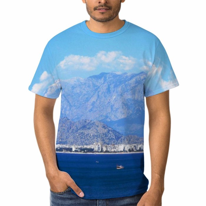 yanfind Adult Full Print Tshirts (men And Women) Antalya Mountains Taurus Mediterranean Landscape Sea