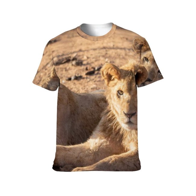 yanfind Adult Full Print T-shirts (men And Women) Fur Safari Wildlife Danger Lioness Cub Panthera Big Cat Serengeti