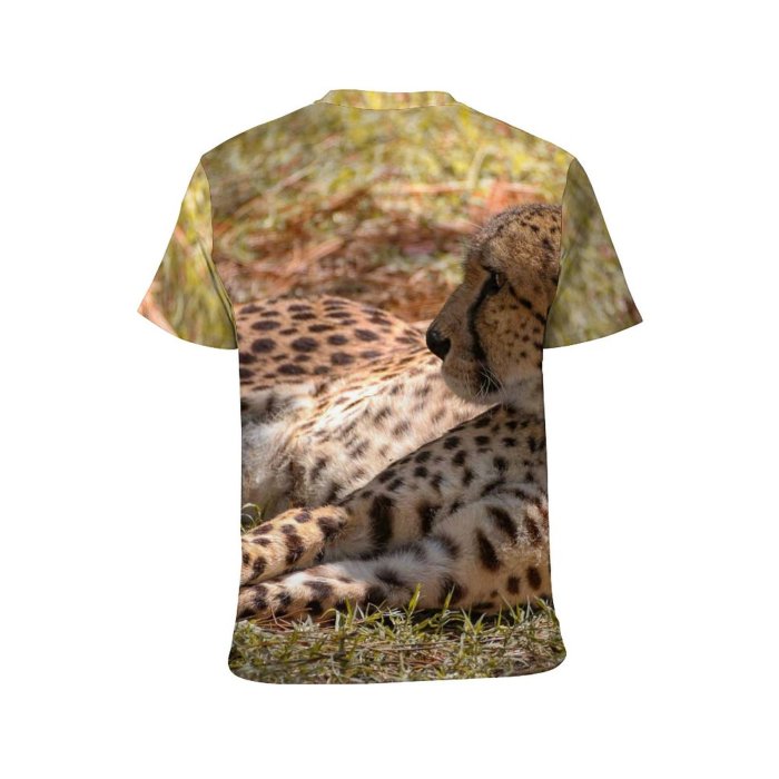 yanfind Adult Full Print T-shirts (men And Women) Grass Fur Cat Outdoors Wild Leopard Safari Wildlife Danger Cheetah