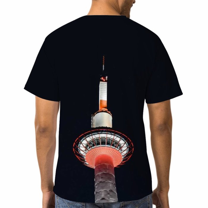 yanfind Adult Full Print T-shirts (men And Women) Light City Dark Architecture High Travel Lighthouse Outdoors Downtown