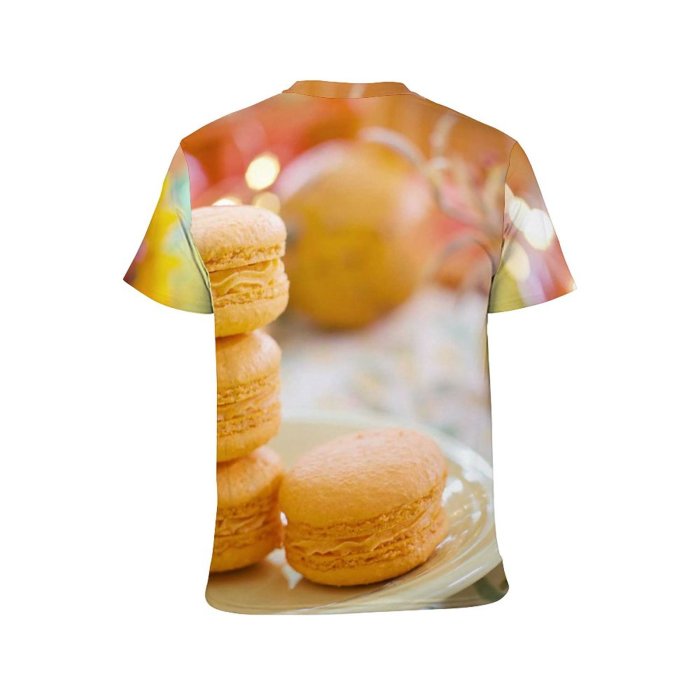 yanfind Adult Full Print T-shirts (men And Women) Wood Coffee Sugar Breakfast Candy Chocolate Sweet Baking Cake Homemade Traditional Cookie
