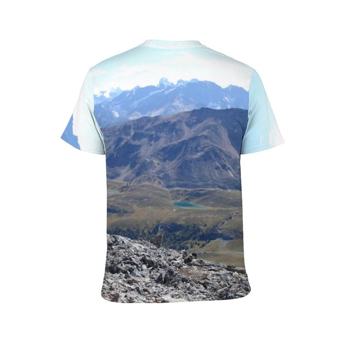 yanfind Adult Full Print Tshirts (men And Women) Alpine Lake Mountains Landscape