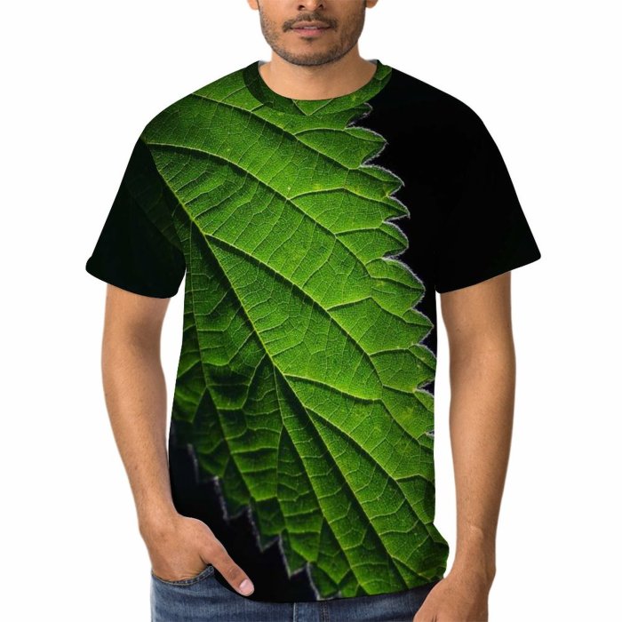 yanfind Adult Full Print T-shirts (men And Women) Leaf Plant