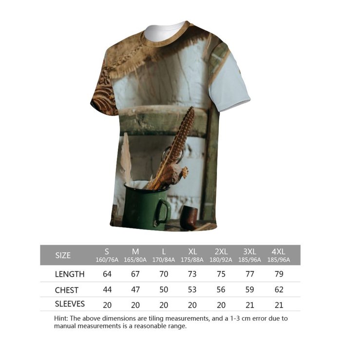 yanfind Adult Full Print T-shirts (men And Women) Stack Books Desk Feather Iron Ladder Metal Retro Rough Rusty Stationery