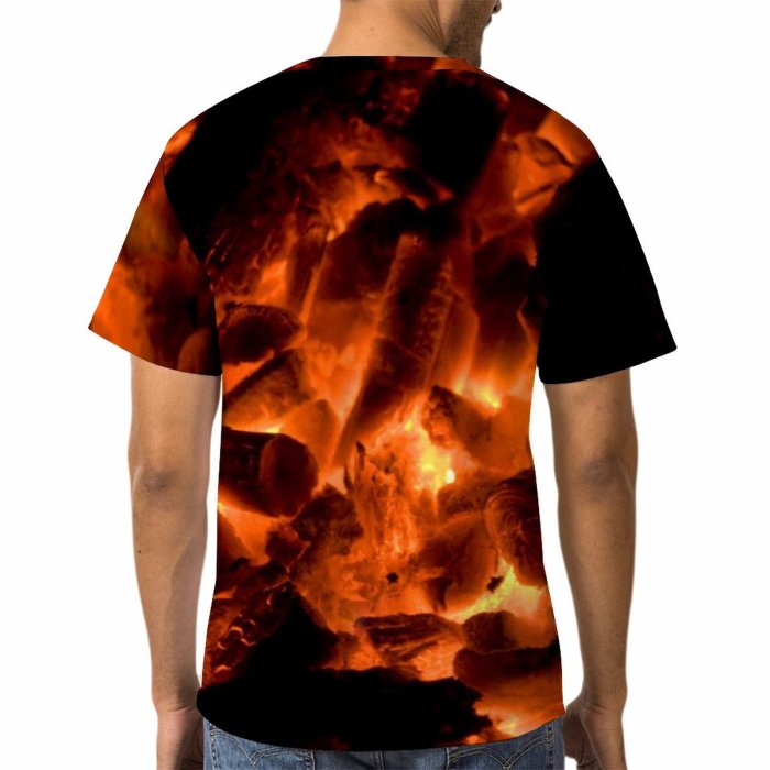 yanfind Adult Full Print T-shirts (men And Women) Ablaze Abstract Arson Ash Barbecue Barbeque Blacksmith Bonfire Burn Burning Burnt