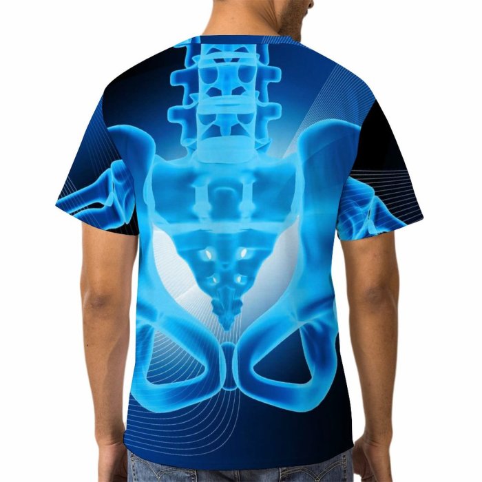 yanfind Adult Full Print Tshirts (men And Women) Xray Skull Skeletal Bones Pelvis Colour Effects Texture Abstract Threedimensional Technology Imagination