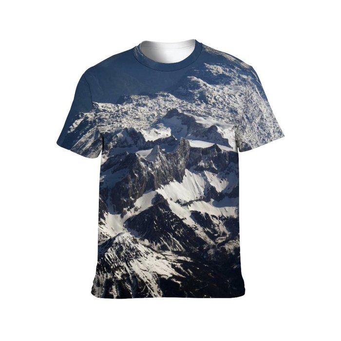 yanfind Adult Full Print Tshirts (men And Women) Alpine Alps Beautiful Beauty Clear High Horizon Landscape Light Outdoor