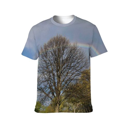 yanfind Adult Full Print T-shirts (men And Women) Wood Light Landscape Storm Grass Leaf Tree Fall Outdoors Daylight