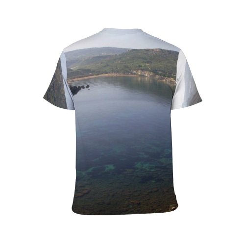 yanfind Adult Full Print Tshirts (men And Women) Landscape Panorama Ocean Bay Cliffs