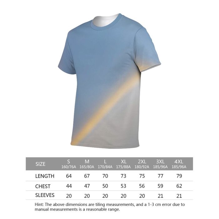 yanfind Adult Full Print T-shirts (men And Women) Light Landscape Storm Summer Outdoors Rainbow Scenic Meteorology Daylight