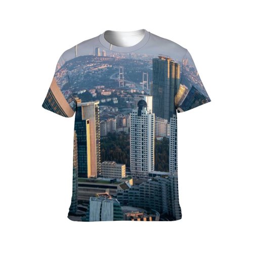 yanfind Adult Full Print T-shirts (men And Women) Sunset Office Harbor Tallest