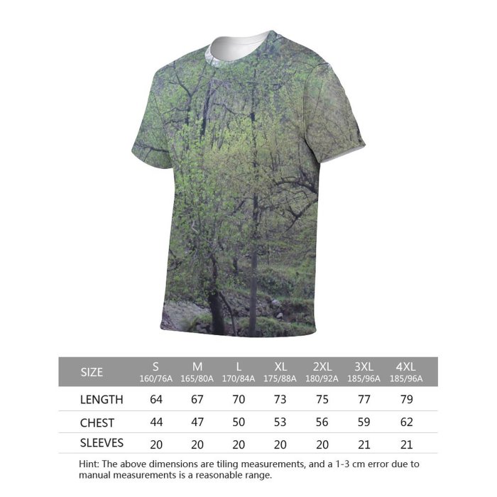 yanfind Adult Full Print T-shirts (men And Women) Landscape Trees Field Woods