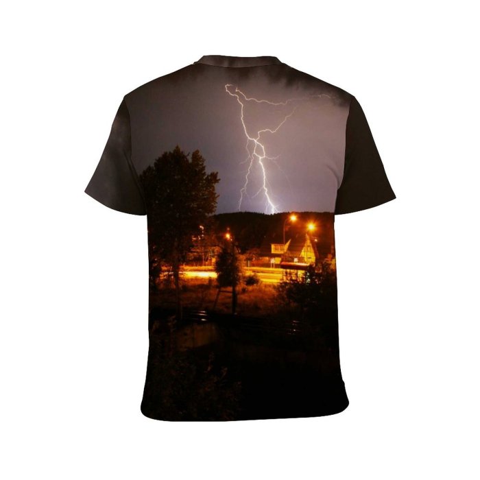 yanfind Adult Full Print Tshirts (men And Women) Storm Dark Tree Thunder Landscape Night