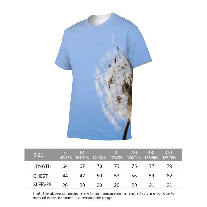 yanfind Adult Full Print T-shirts (men And Women) Abstract Blow Blowing Botany Dandelion Delicate Design Fertility Flora Fluff Flying Fragile