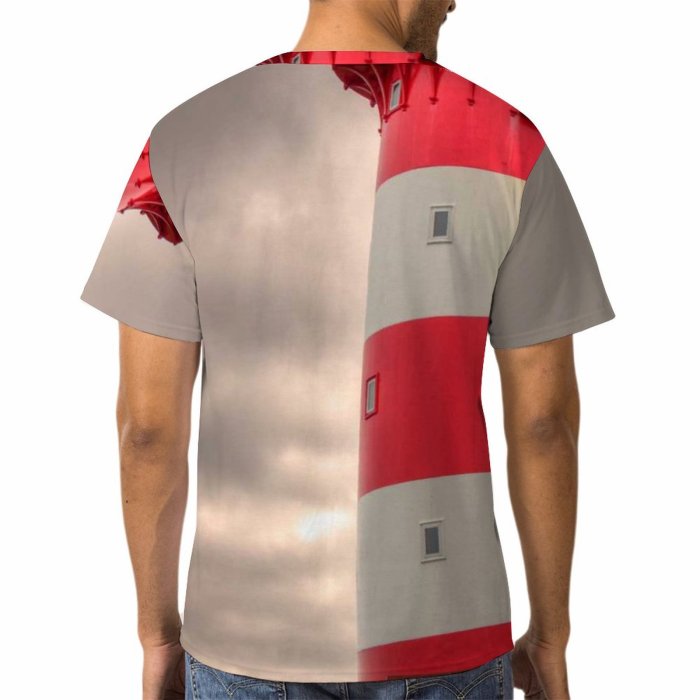 yanfind Adult Full Print Tshirts (men And Women) Lighthouse Clouds Light Ocean Atlantic Landscape Danger Safety Insurance Risk Shipping