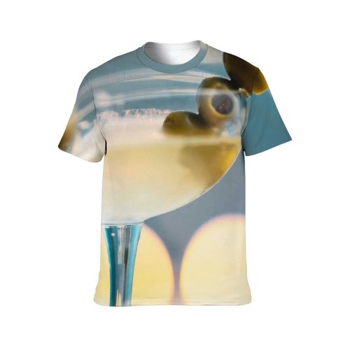 yanfind Adult Full Print T-shirts (men And Women) Vacation Summer Party Glass Luxury Christmas Shining Tropical Sparkling Vodka