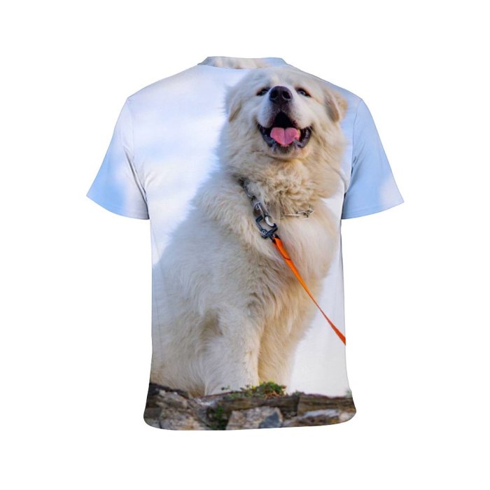 yanfind Adult Full Print T-shirts (men And Women) Winter Cute Grass Fur Young Portrait Loyalty Outdoors Funny Little Puppy Downy