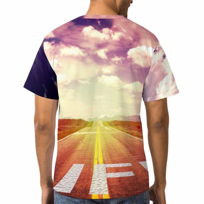 yanfind Adult Full Print Tshirts (men And Women) Road Concept Way Outdoor Travel Future Sky Career Path Street Idea