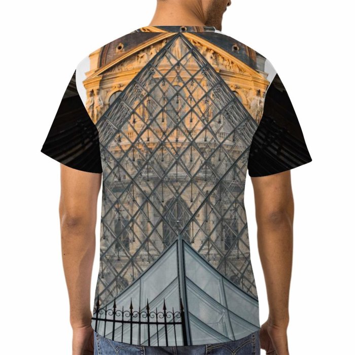 yanfind Adult Full Print T-shirts (men And Women) Light City Art Building Architecture Travel Door Window Castle Church Gate
