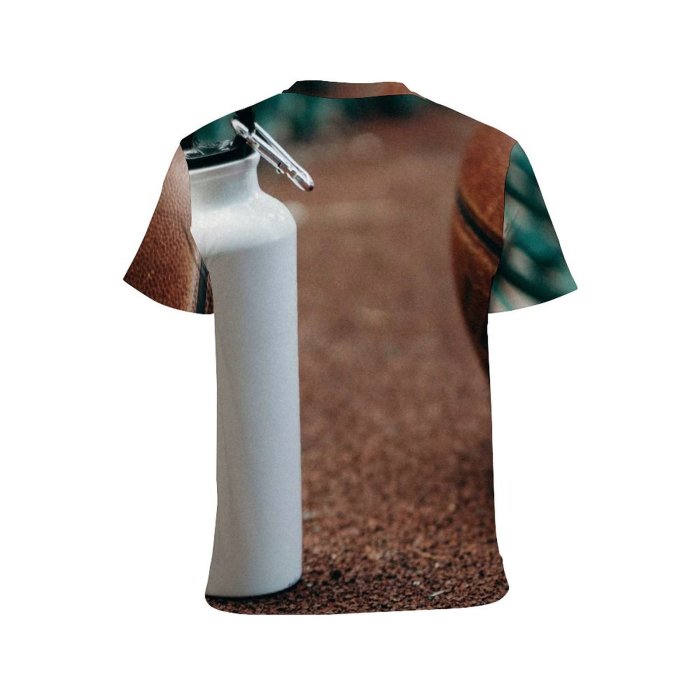 yanfind Adult Full Print T-shirts (men And Women) Wood Dawn Coffee Beer Ground Milk Health Outdoors Bottle Still Container
