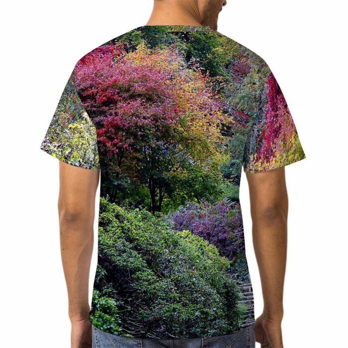 yanfind Adult Full Print Tshirts (men And Women) Autumn Colour Shades Leaves Foliage Season Reds Beautiful Hues Trees Garden