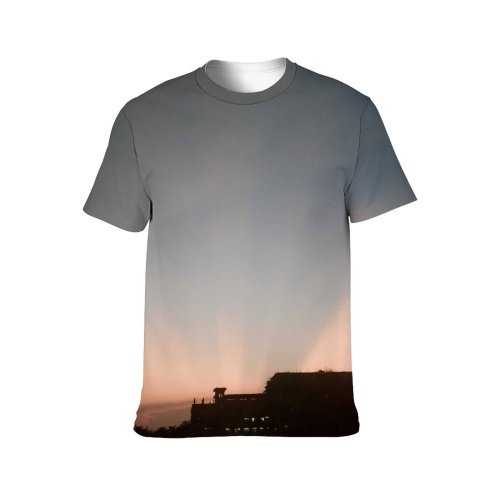 yanfind Adult Full Print T-shirts (men And Women) Light Dawn Landscape Sunset Dark Storm Silhouette Fog Evening Dusk