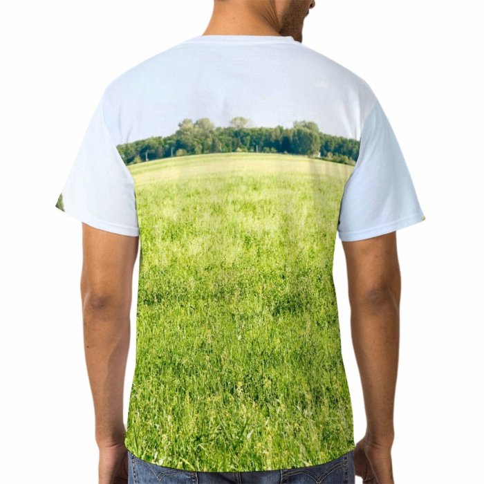 yanfind Adult Full Print Tshirts (men And Women) Agriculture Area Clear Environmental Farm Field Foliage Forest Grass Horizon Idyllic Land