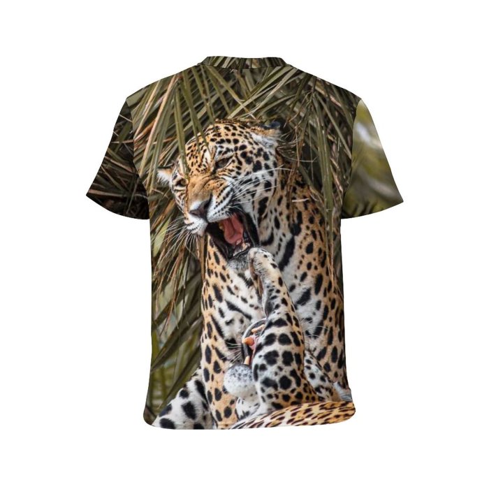 yanfind Adult Full Print T-shirts (men And Women) Tree Big Cat Outdoors Wild Hunter Jungle Leopard Safari Wildlife