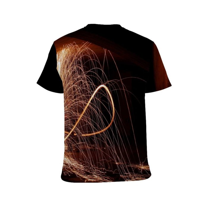 yanfind Adult Full Print Tshirts (men And Women) Wool Fire Light Fireworks Night Amazing Beautiful Abstract Hot Motion Danger