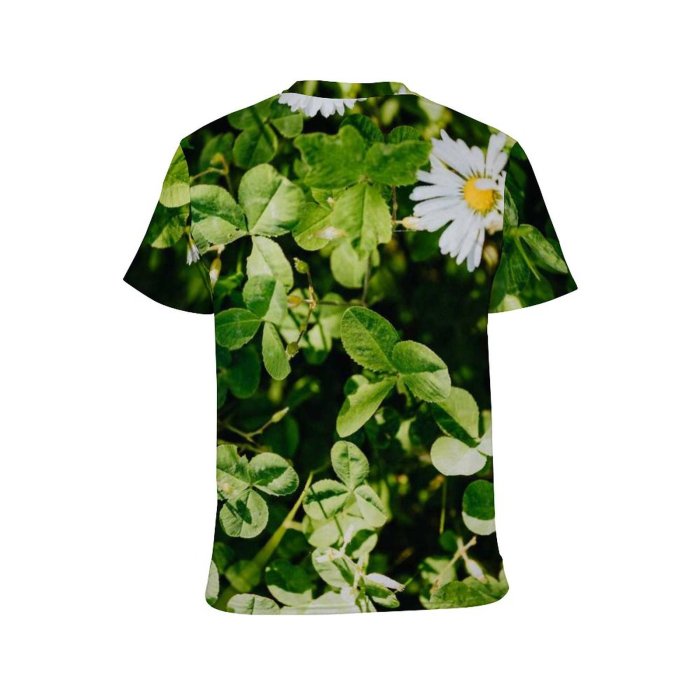 yanfind Adult Full Print T-shirts (men And Women) Summer Garden Grass Leaf Flower Outdoors Wild Flora Growth Beautiful Season Clover