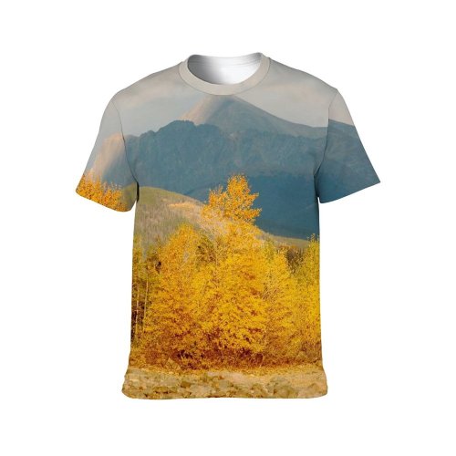 yanfind Adult Full Print Tshirts (men And Women) Autumn Fall Foliage Mountains Leaf Leaves Season Seasonal