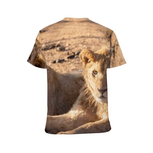 yanfind Adult Full Print T-shirts (men And Women) Fur Safari Wildlife Danger Lioness Cub Panthera Big Cat Serengeti